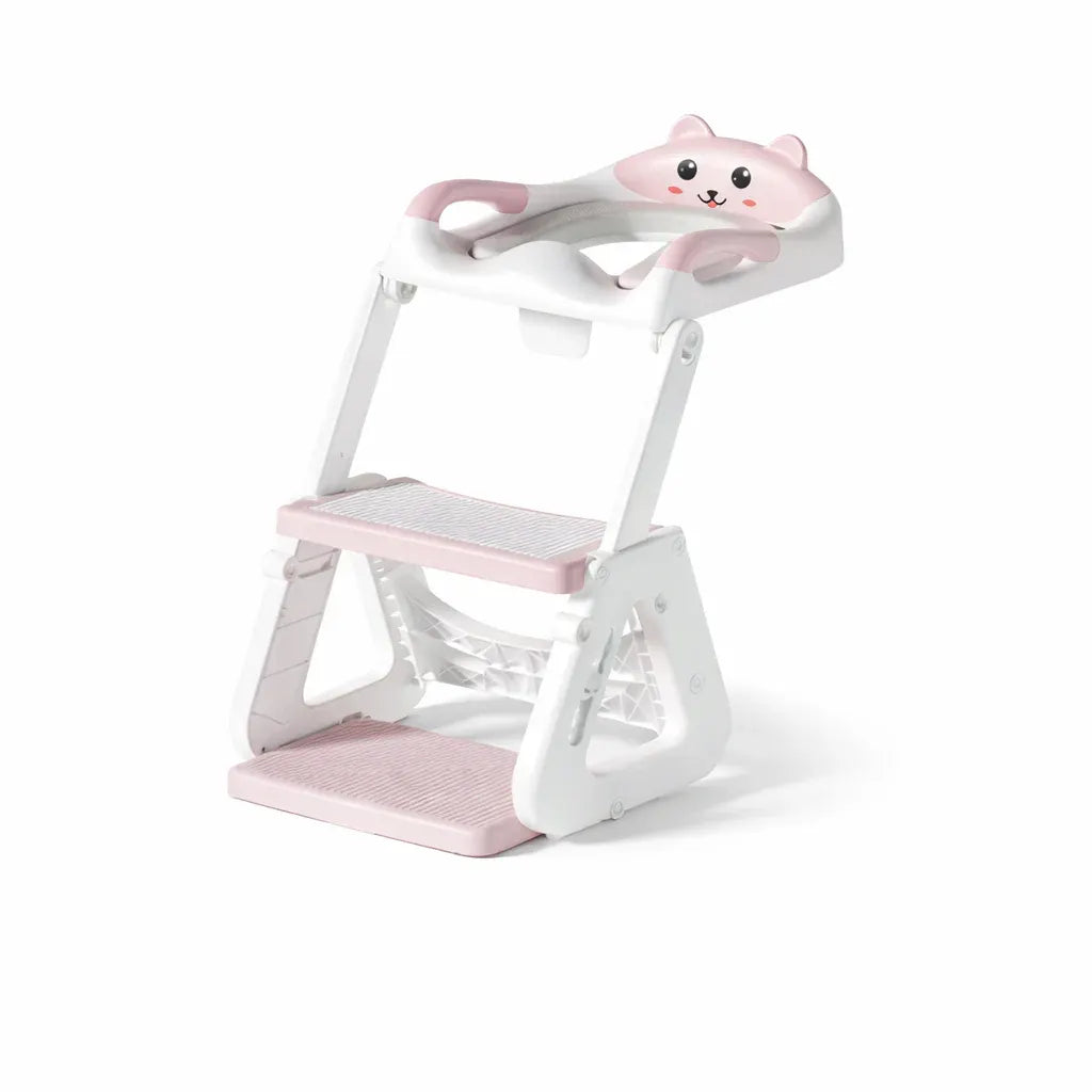 Adjustable Height Toddler Toilet Trainer Seat with Step Stool