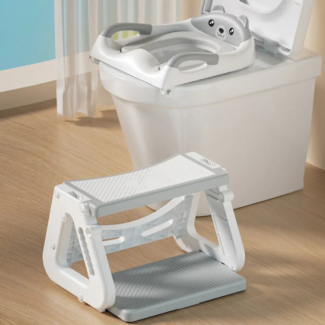 Adjustable Height Toddler Toilet Trainer Seat with Step Stool