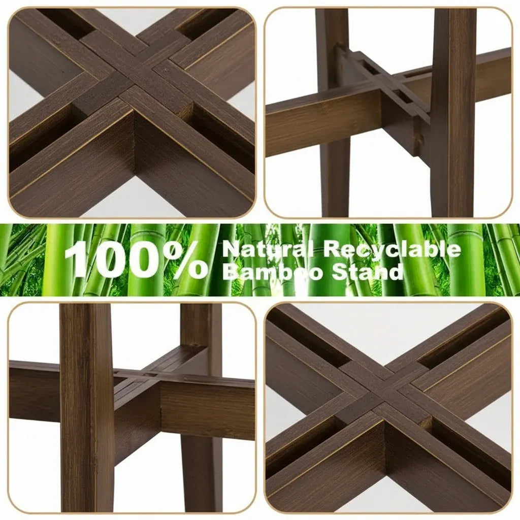 Adjustable Indoor Plant Stand with Marble-Top Flower Display Holder