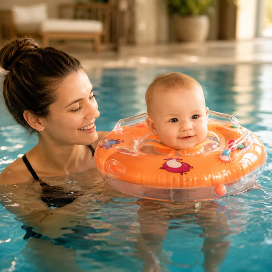Adjustable Infant Neck Ring Float for Baby Bath Support