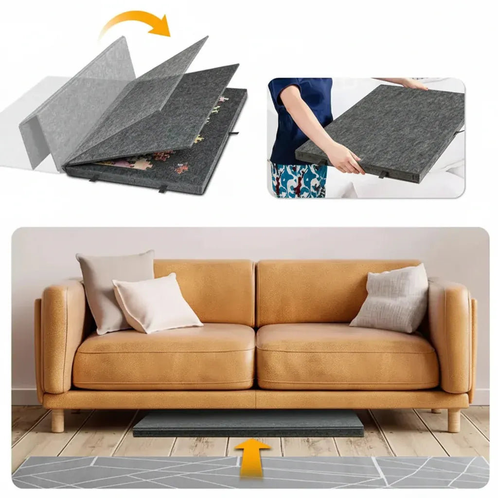 Adjustable Jigsaw Puzzle Storage Case with Drawers