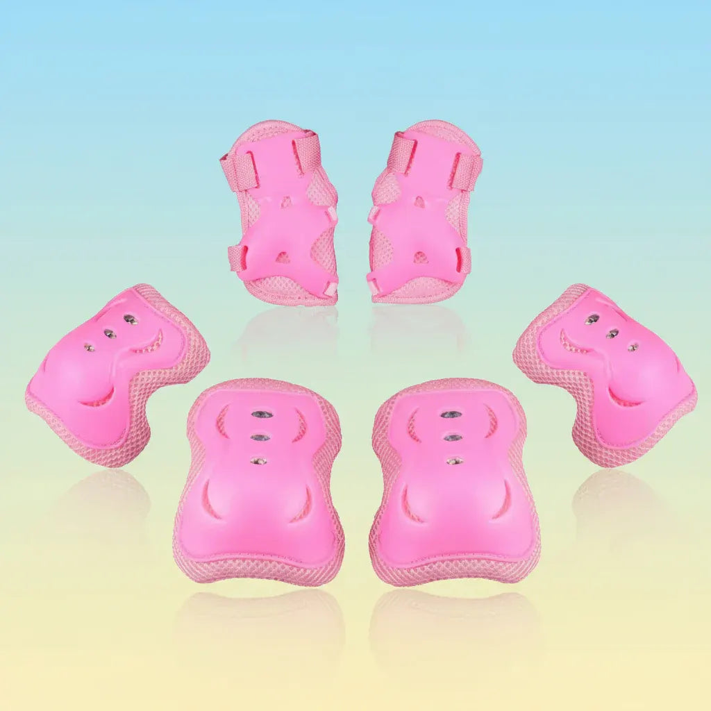 Adjustable Kids Knee Elbow Wrist Guard Set