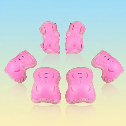 Adjustable Kids Knee Elbow Wrist Guard Set