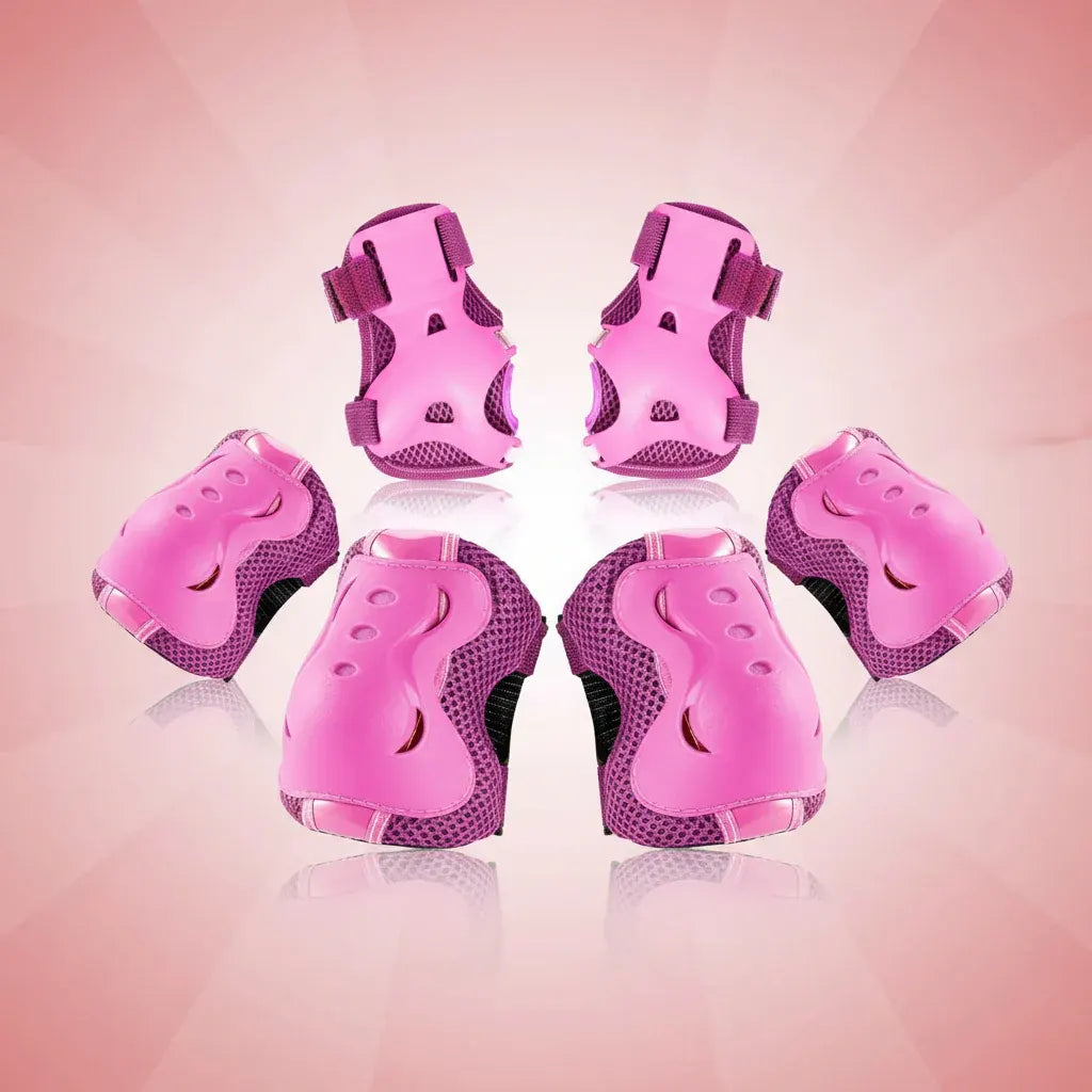 Adjustable Kids Knee Elbow Wrist Guard Set
