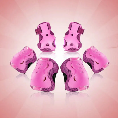 Adjustable Kids Knee Elbow Wrist Guard Set