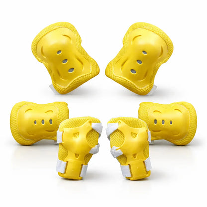 Adjustable Kids Knee Elbow Wrist Guard Set
