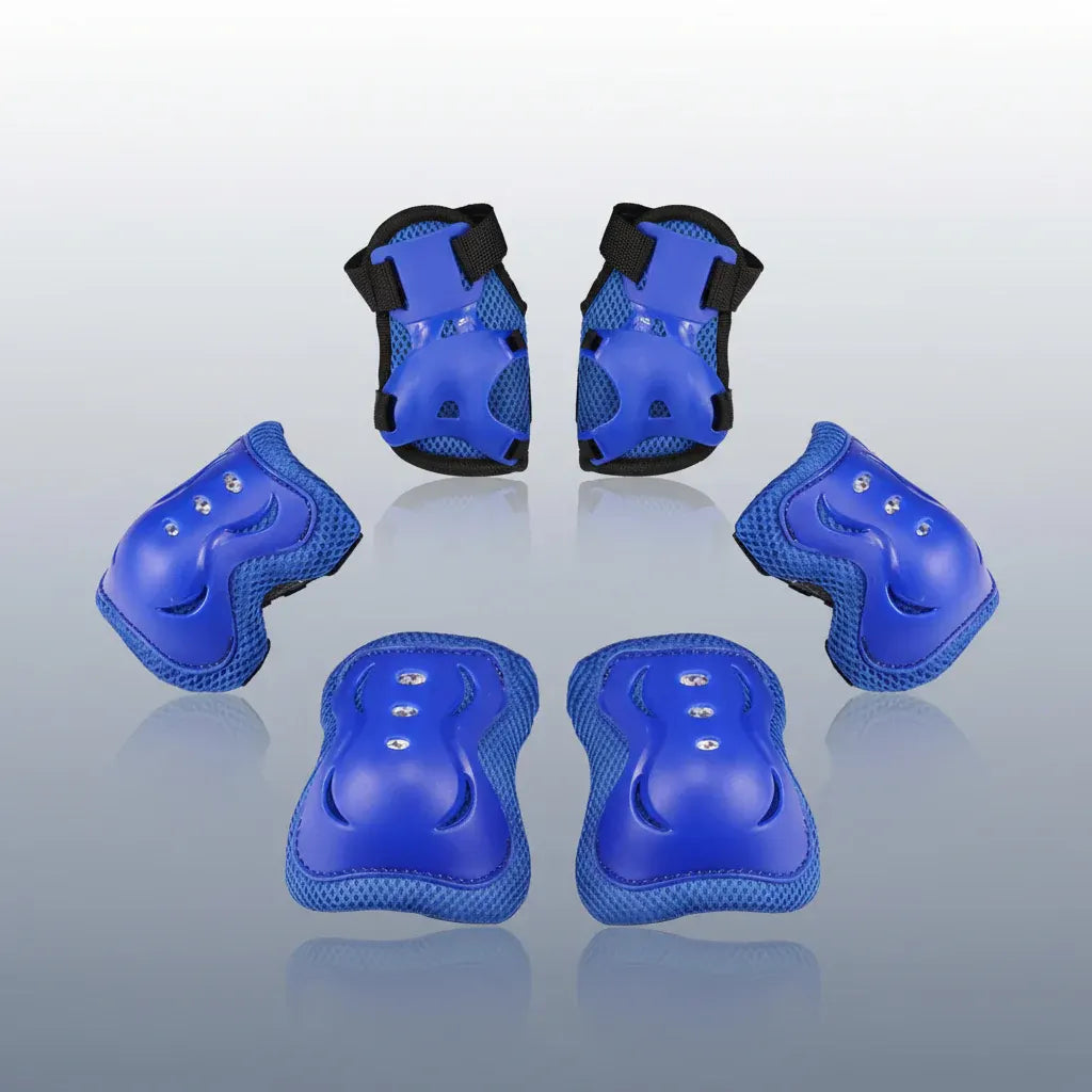 Adjustable Kids Knee Elbow Wrist Guard Set