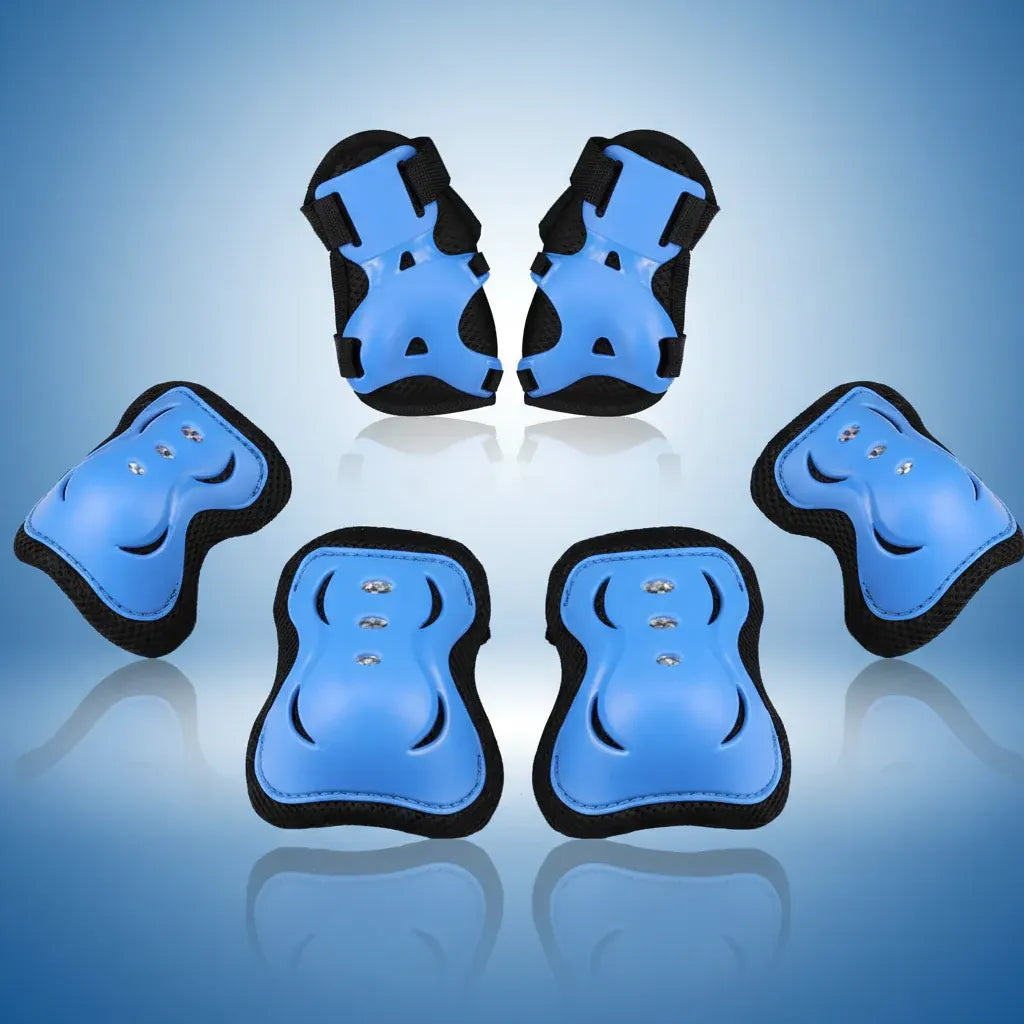Adjustable Kids Knee Elbow Wrist Guard Set