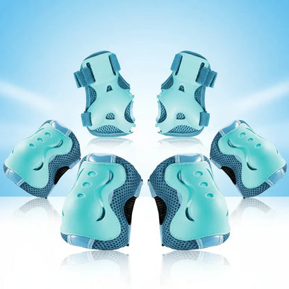 Adjustable Kids Knee Elbow Wrist Guard Set