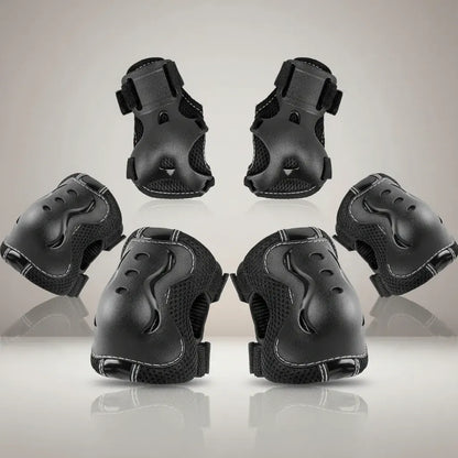 Adjustable Kids Knee Elbow Wrist Guard Set