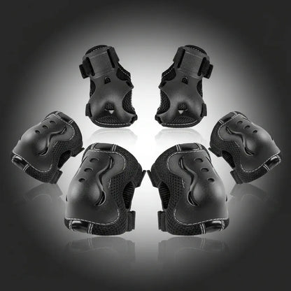 Adjustable Kids Knee Elbow Wrist Guard Set