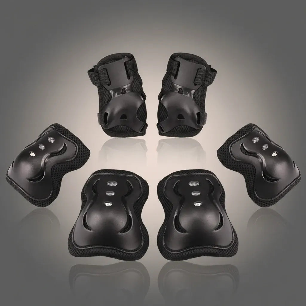 Adjustable Kids Knee Elbow Wrist Guard Set