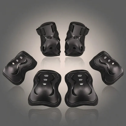 Adjustable Kids Knee Elbow Wrist Guard Set