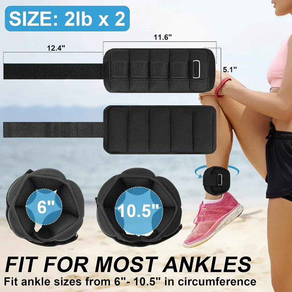 Adjustable Leg & Ankle Weight Set for Fitness Training