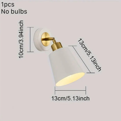 Adjustable Metal Wall Sconce - Modern Light Fixture for Bedroom & Living Room