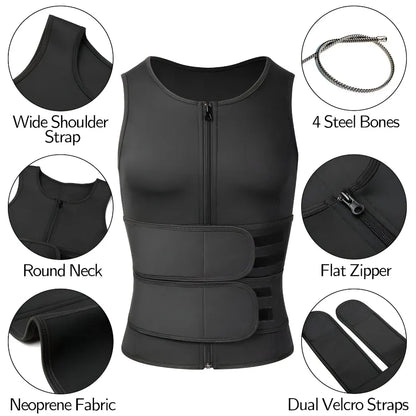 Adjustable Neoprene Fitness Vest for Body Training Workouts