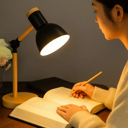 Adjustable Nordic Wooden Desk Light