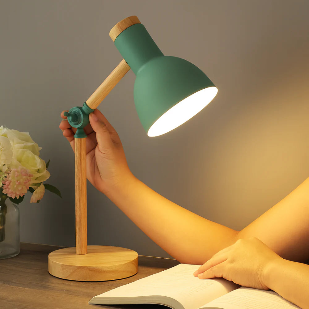 Adjustable Nordic Wooden Desk Light