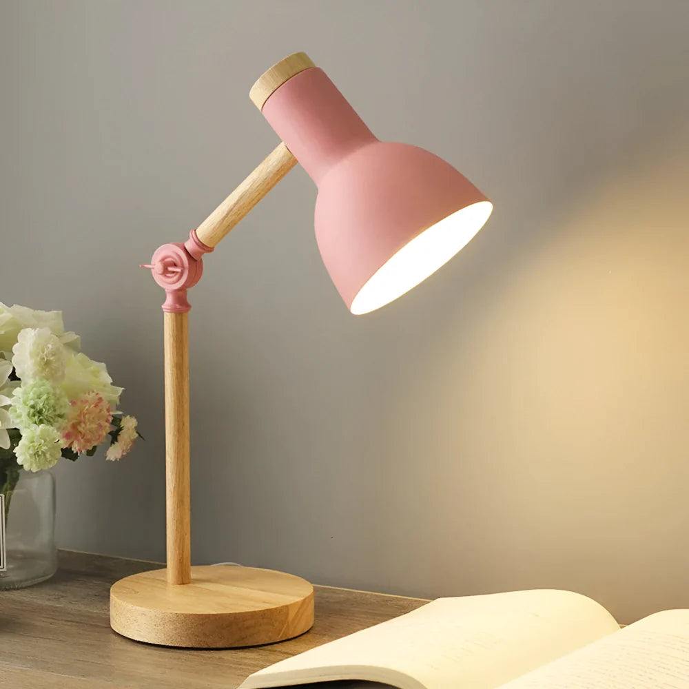Adjustable Nordic Wooden Desk Light