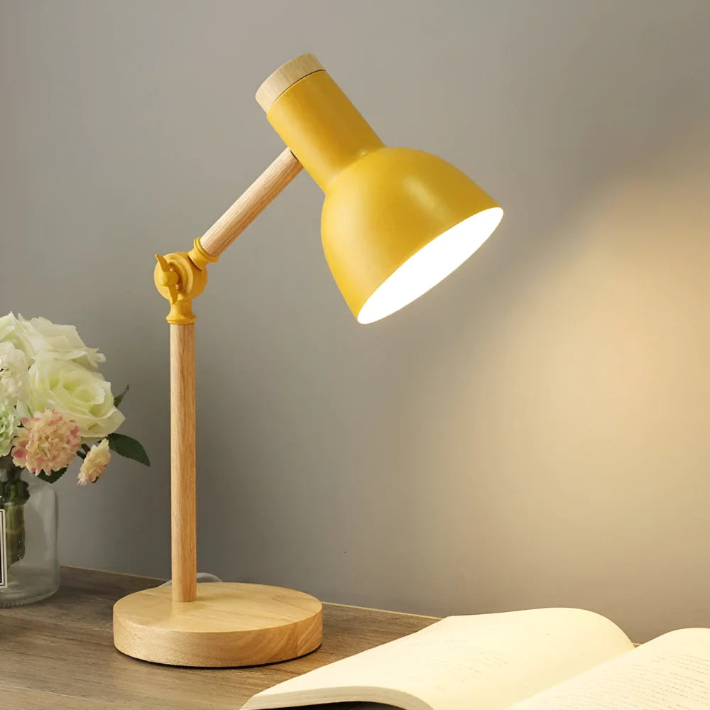 Adjustable Nordic Wooden Desk Light