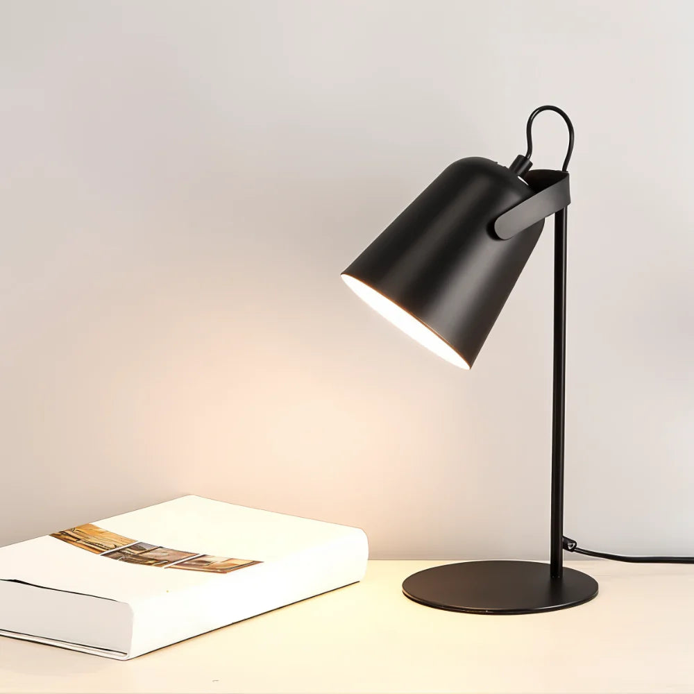 Adjustable Rotating Metal Desk Lamp with Swiveling Light