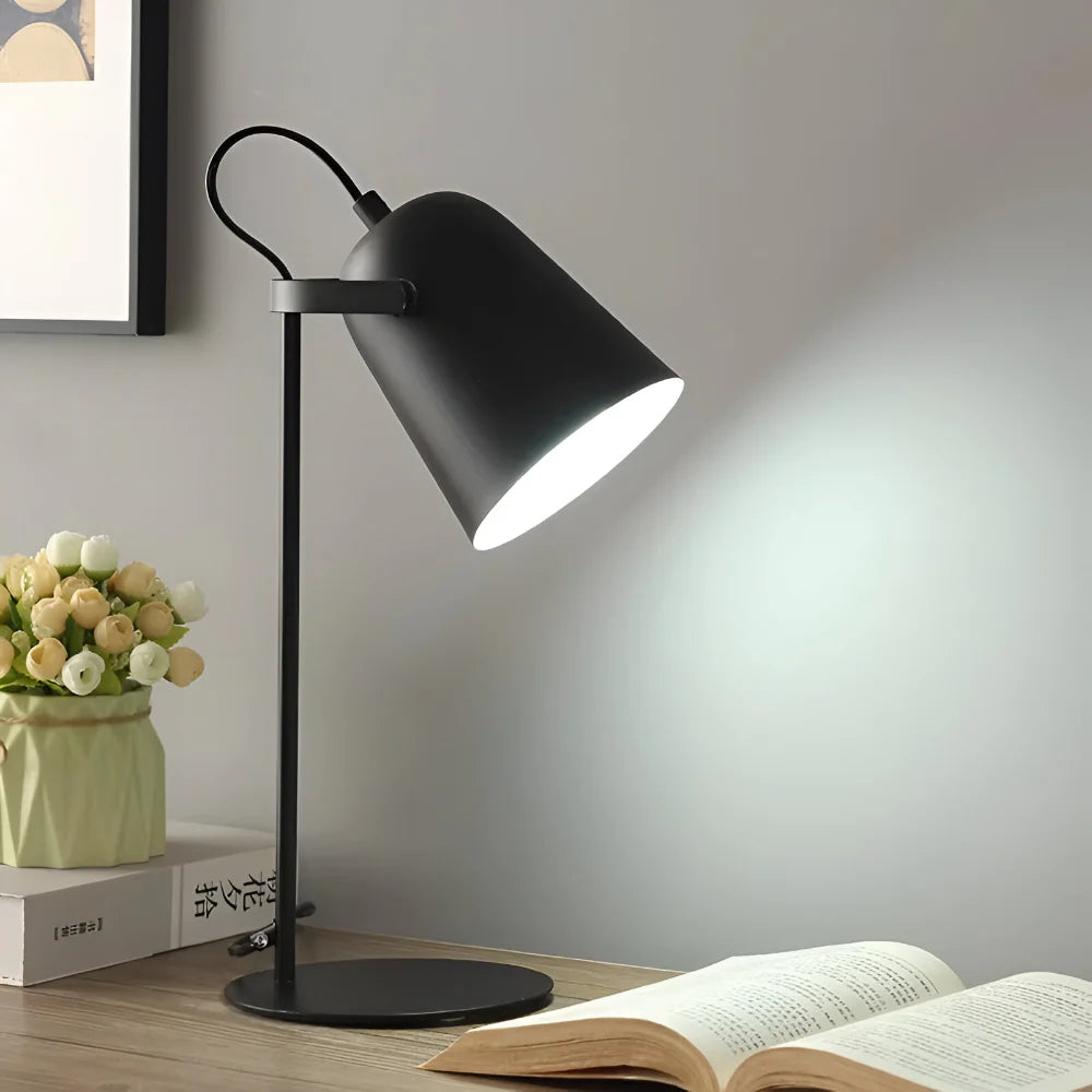 Adjustable Rotating Metal Desk Lamp with Swiveling Light
