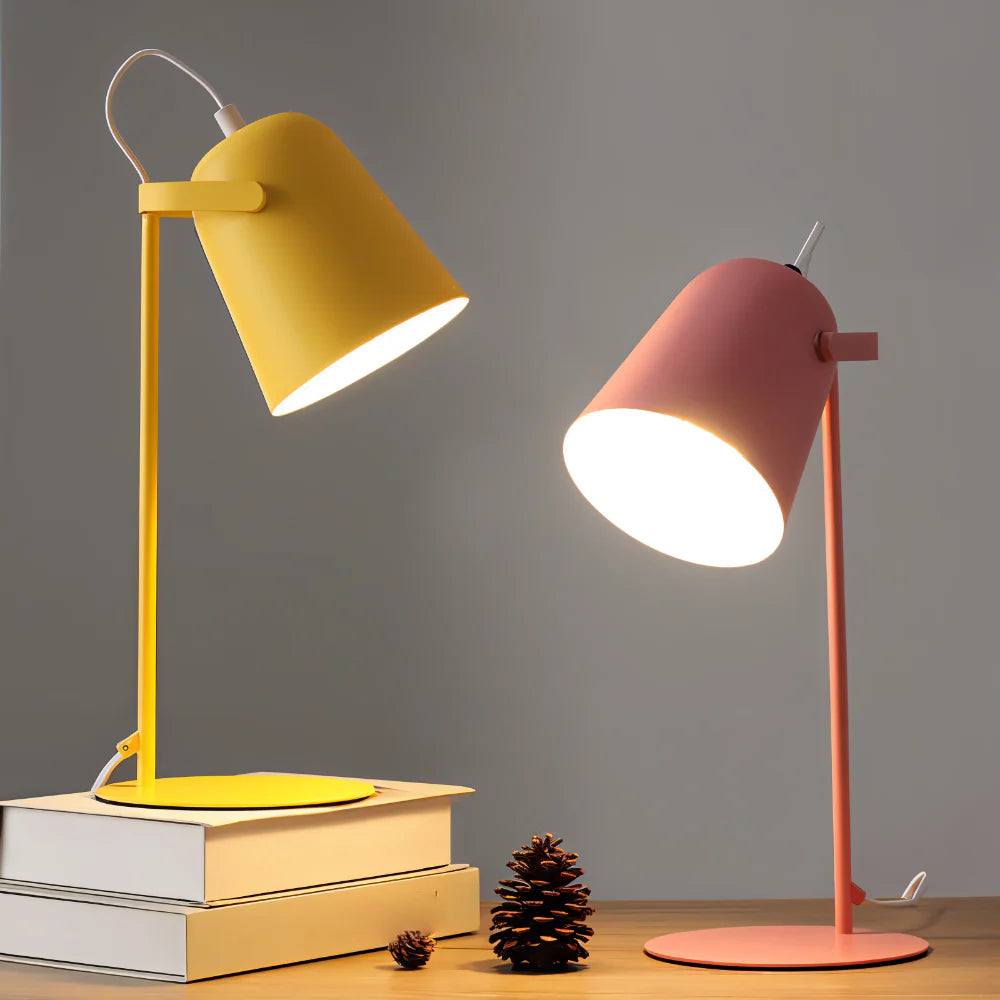 Adjustable Rotating Metal Desk Lamp with Swiveling Light