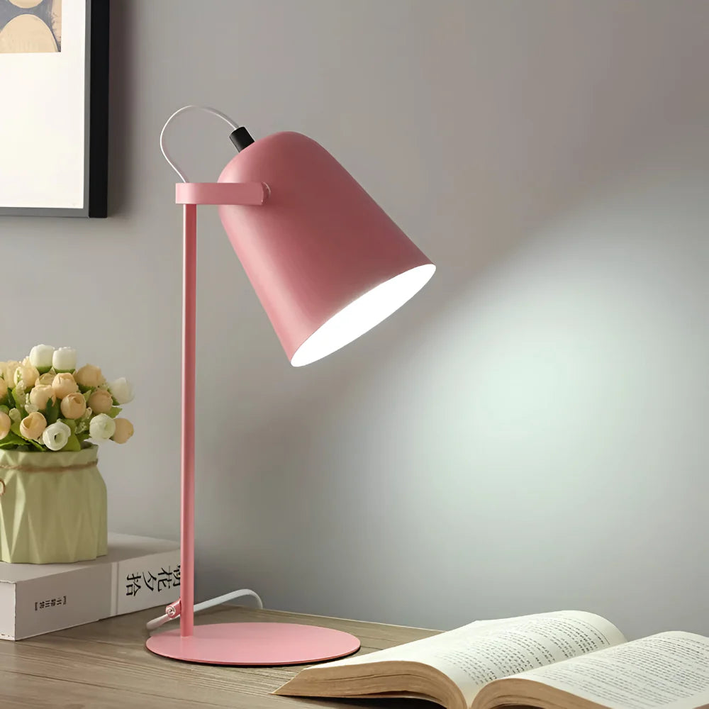 Adjustable Rotating Metal Desk Lamp with Swiveling Light