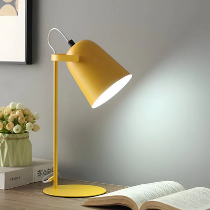 Adjustable Rotating Metal Desk Lamp with Swiveling Light