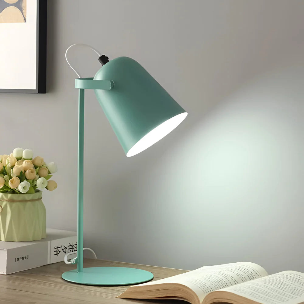 Adjustable Rotating Metal Desk Lamp with Swiveling Light