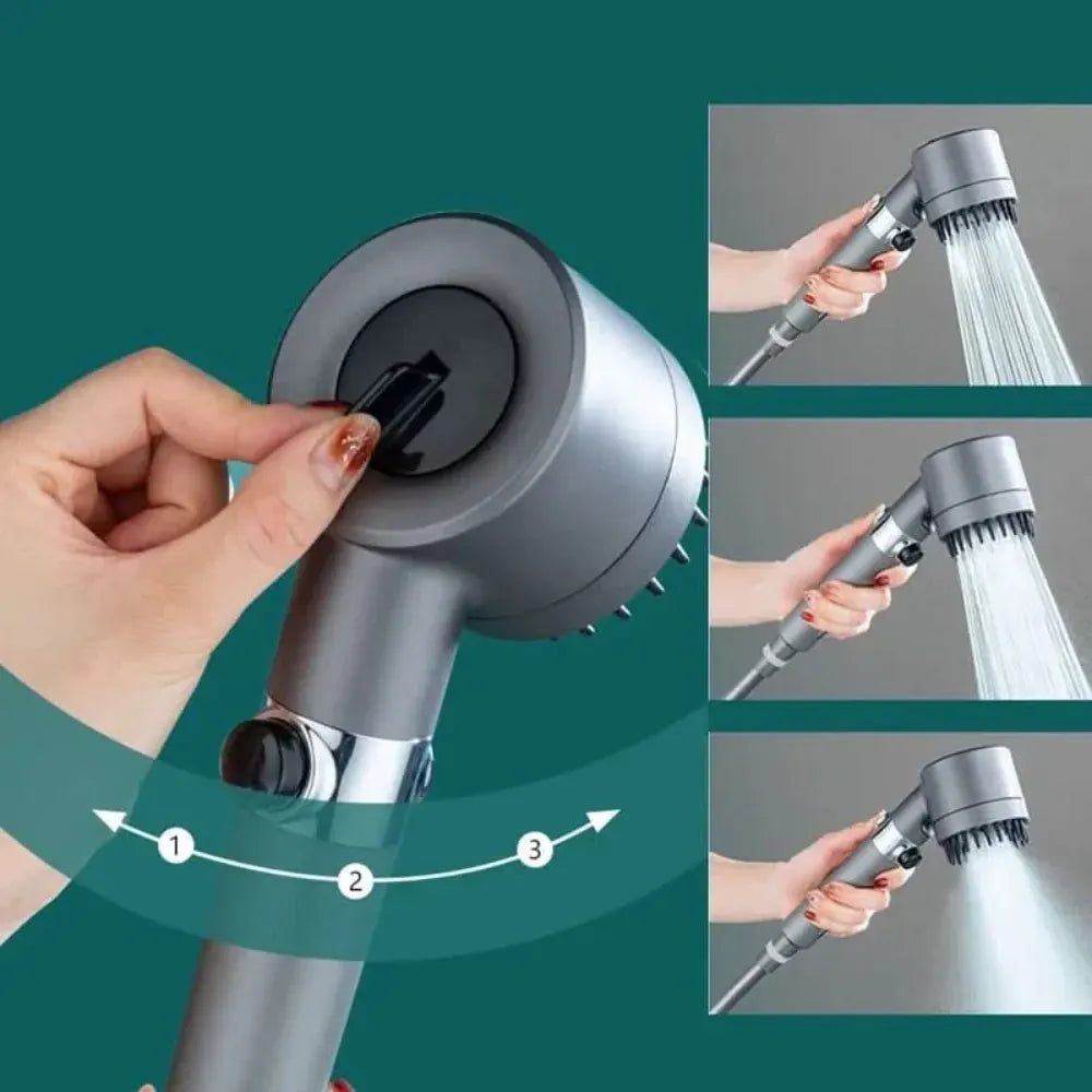 Adjustable Spray Shower Head with Built-In Water Filter