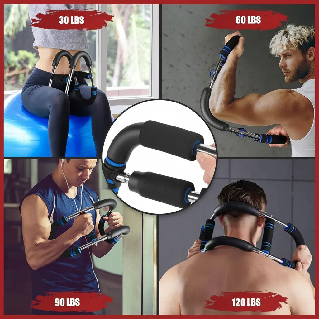 Adjustable Steel Arm Chest Exerciser with Resistance Bands