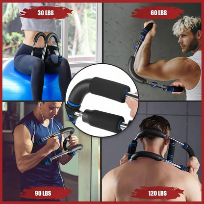 Adjustable Steel Arm Chest Exerciser with Resistance Bands