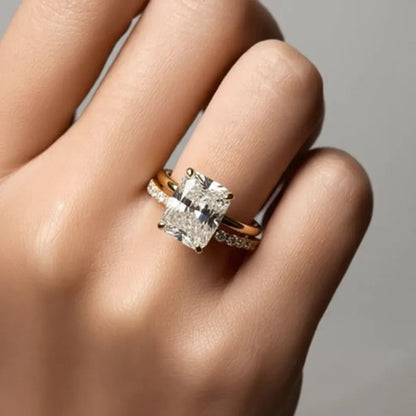 Adjustable Sterling Silver Geometric Pavé Stackable Band Ring