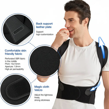 Adjustable Upper Back Support Brace for Posture Correction