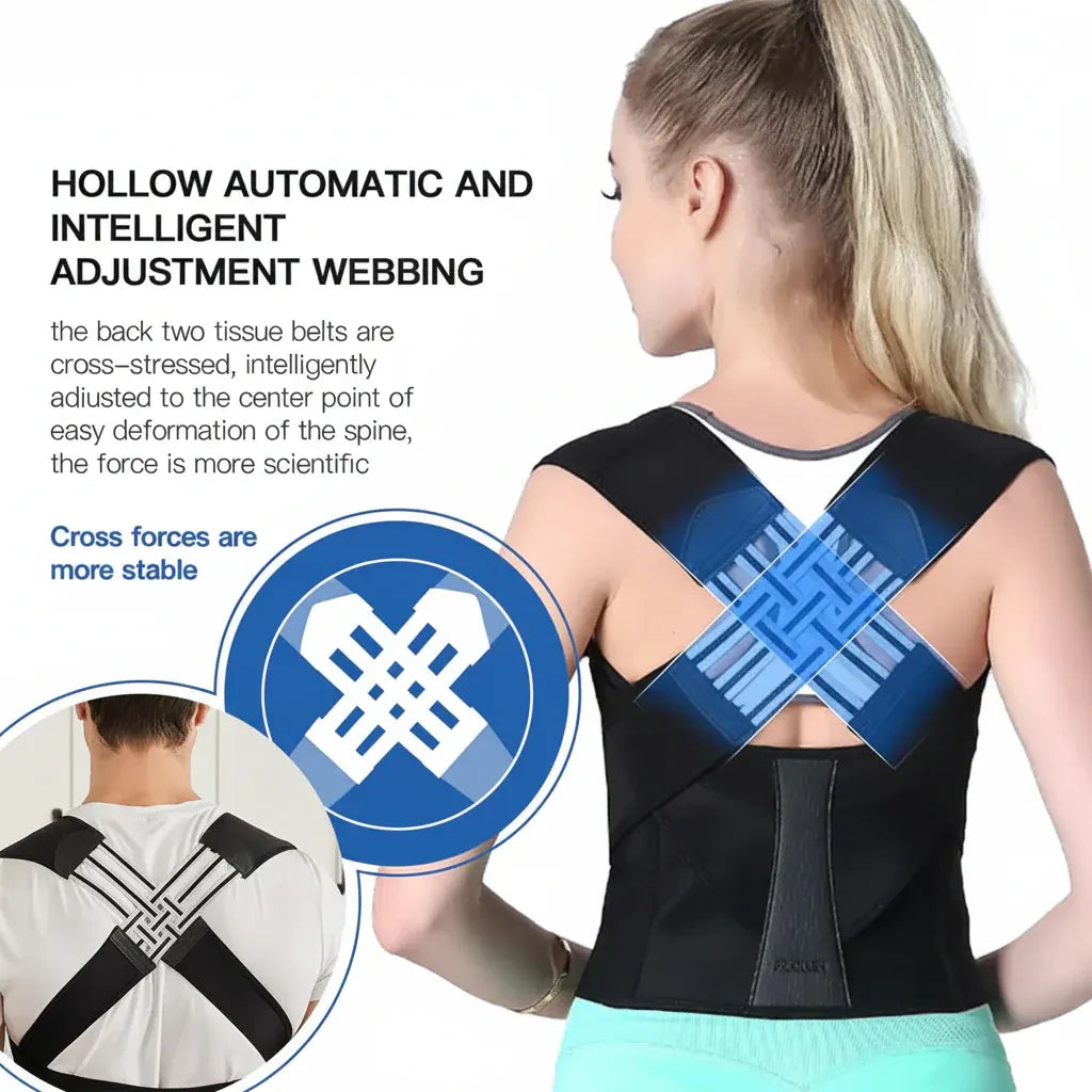 Adjustable Upper Back Support Brace for Posture Correction