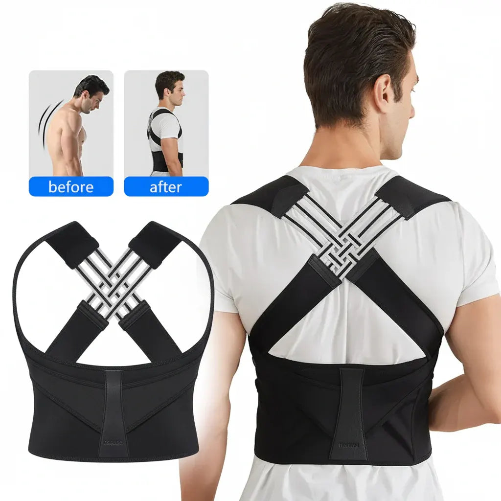 Adjustable Upper Back Support Brace for Posture Correction