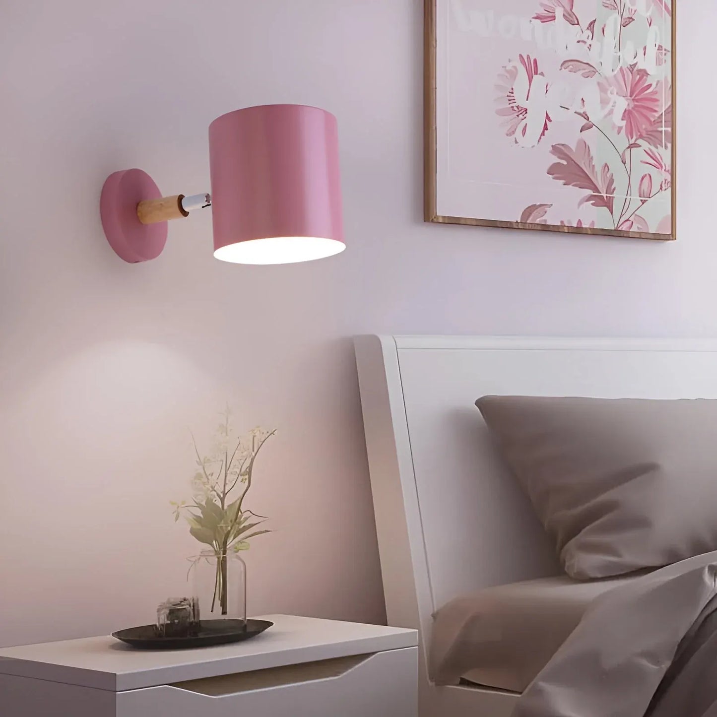 Adjustable Wall Lamp with Pastel Scandinavian Design – NordicGlow Style