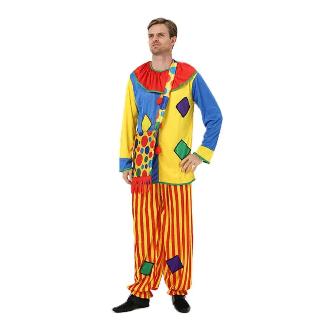 Adult Circus Clown Costume Outfit for Halloween