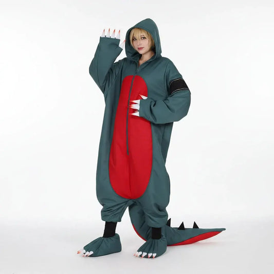 Adult Dinosaur Jumpsuit Halloween Costume Cosplay Outfit