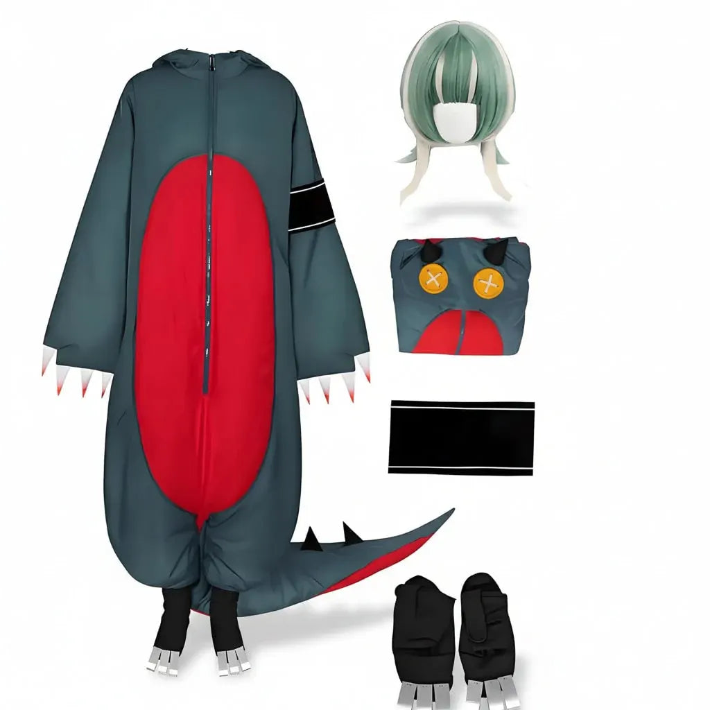 Adult Dinosaur Jumpsuit Halloween Costume Cosplay Outfit