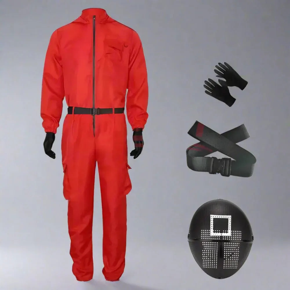 Adult Guard Jumpsuit Halloween Outfit with Mask