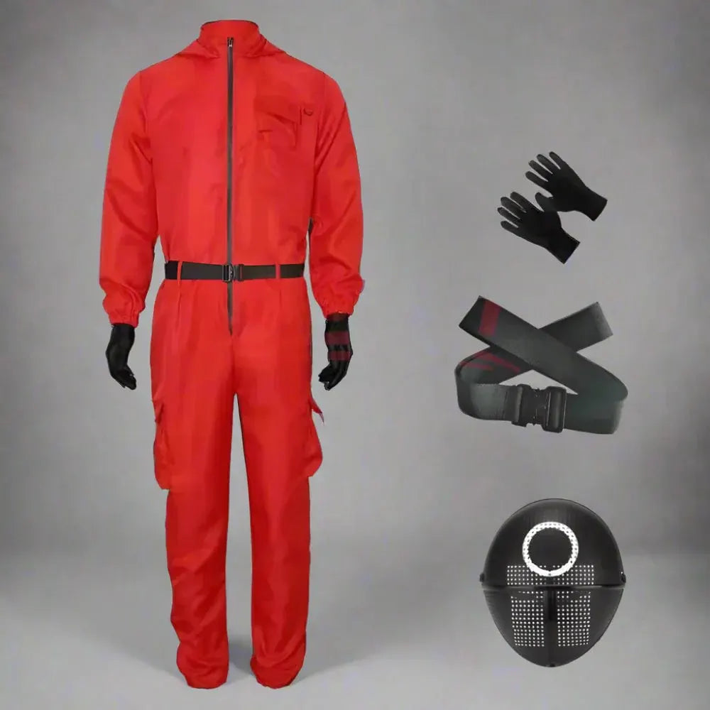 Adult Guard Jumpsuit Halloween Outfit with Mask