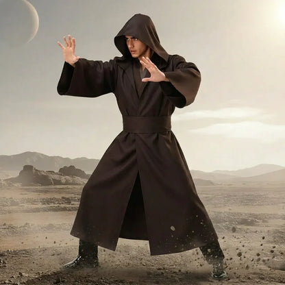 Adult Hooded Star Print Robe Set – Halloween Costume Outfit