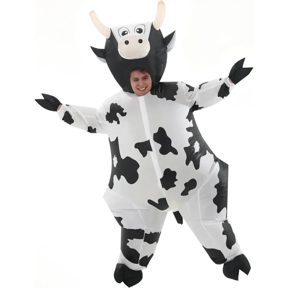Adult Inflatable Cow Halloween Costume Funny Outfit
