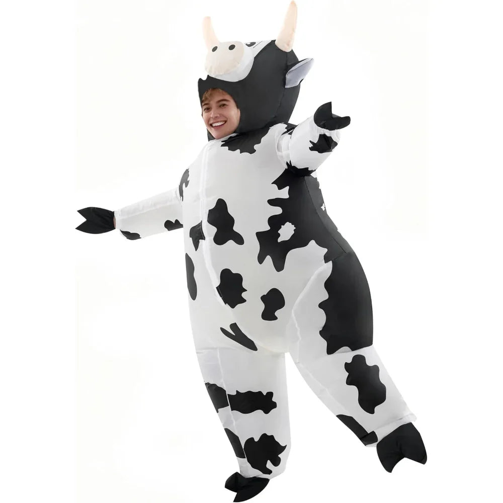 Adult Inflatable Cow Halloween Costume Funny Outfit