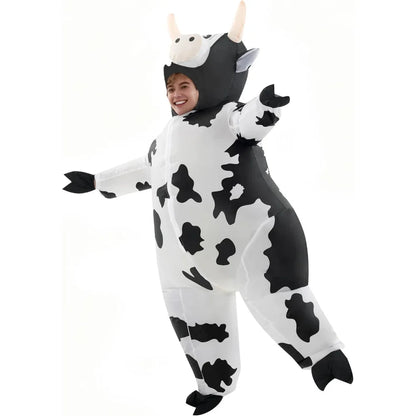 Adult Inflatable Cow Halloween Costume Funny Outfit