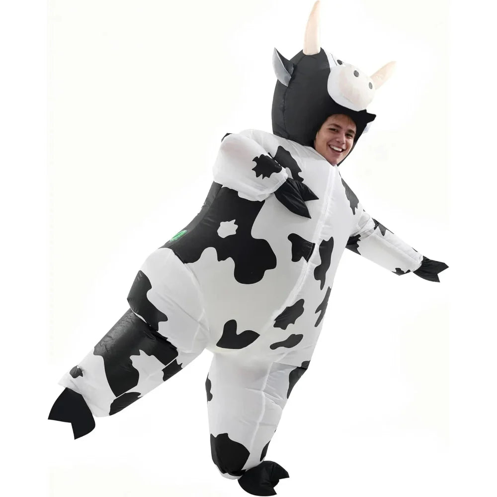 Adult Inflatable Cow Halloween Costume Funny Outfit