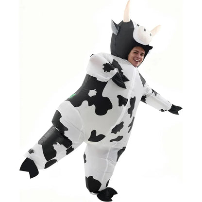 Adult Inflatable Cow Halloween Costume Funny Outfit