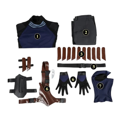 Adult Tactical Hero Bodysuit Halloween Costume Set